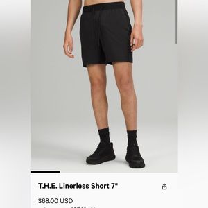 Lululemon T.H.E. Linerless Short 7”
